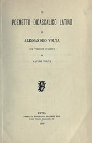 Cover of Il poemetto didascalico latino, con versione italiana di Zanino Volta by Alessandro Volta