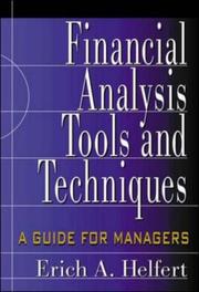 Cover of Financial analysis by Erich A. Helfert