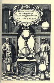Cover of Experimenta nova (ut vocantur) magdeburgica de vacuo spatio by Otto von Guericke
