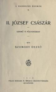 Cover of Második József császár by Szomory, Dezső