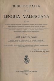 Front cover of Bibliografía de la lengua valenciana by José Ribelles Comín