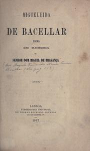 Front cover of Migueleida de Bacellar by Augusto Fernandes Nunes Corrêa Bacellar