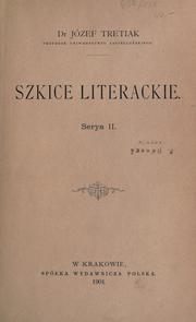 Front cover of Szkice literackie by Józef Tretiak