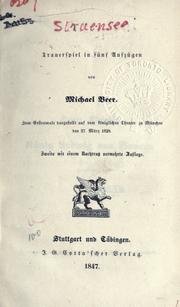 Cover of Struensee by Michael Beer