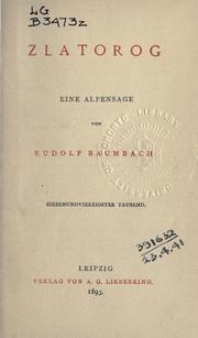 Cover of Zlatorog by Rudolf Baumbach