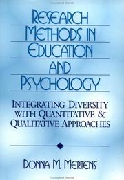 Cover of Research Methods in Education and Psychology by Donna M. Mertens
