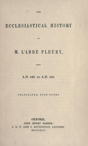 Cover of Histoire ecclésiastique by Fleury, Claude