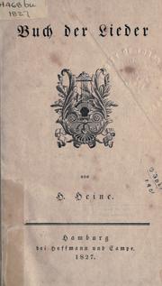 Cover of Buch der Lieder by Heinrich Heine