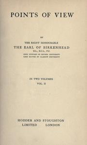 Front cover of Points of view by Birkenhead, Frederick Edwin Smith 1st Earl of
