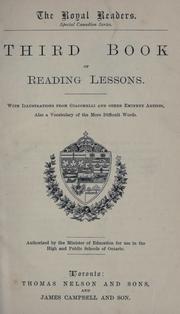Front cover of Third book of reading lessons by Unknown