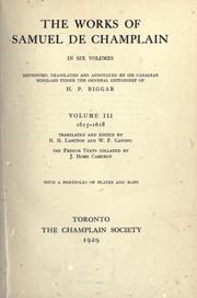 Front cover of The works of Samuel de Champlain by Samuel de Champlain