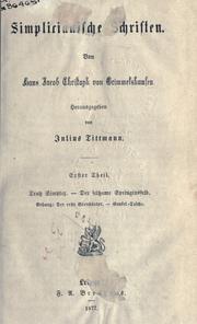 Cover of Simplicianische Schriften by Hans Jakob Christoffel von Grimmelshausen