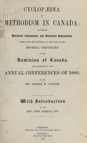 Front cover of Cyclopaedia of Methodism in Canada by George H. Cornish