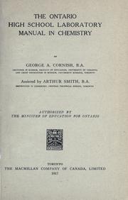 Front cover of The Ontario high school laboratory manual in chemistry by George A. Cornish