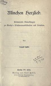 Cover of Minchen Herzlieb by August Hesse