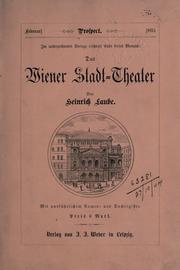 Cover of Das Wiener Stadt-Theater by Heinrich Laube