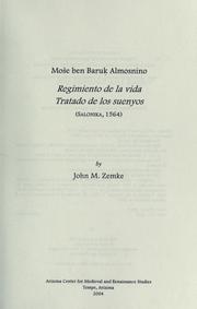 Front cover of Regimiento de la vida by Moses ben Baruch Almosnino