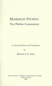 Cover of Commentaria in Platonem by Marsilio Ficino