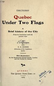 Cover of Quebec under two flags by Doughty, Arthur G. Sir