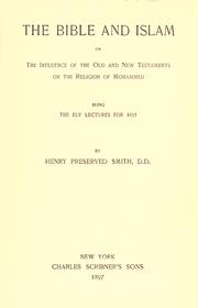 Front cover of The Bible and Islam by Henry Preserved Smith