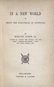 Cover of In a new world by Horatio Alger, Jr.