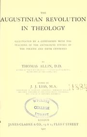 Front cover of The Augustinian revolution in theology by Thomas Allin