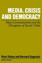 Cover of Media, Crisis and Democracy by Unknown