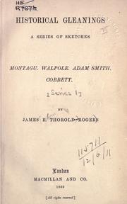 Cover of Historical gleanings by Rogers, James E. Thorold