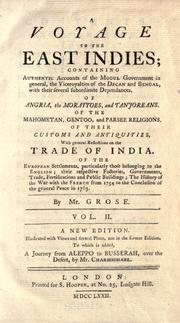 Front cover of A voyage to the East Indies by John Henry Grose
