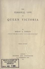 Cover of The personal life of Queen Victoria by Sarah A. Tooley