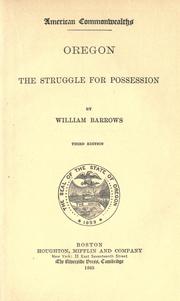 Cover of Oregon by W. Barrows