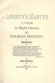 Cover of Liberty's martyr by Thomas Boundy
