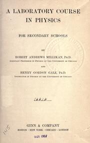 Front cover of A laboratory course in physics for secondary schools by Robert Andrews Millikan