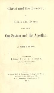 Front cover of Christ and the twelve by Josiah Gilbert Holland