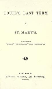 Front cover of Louie's last term at St. Mary's by Miriam Coles Harris