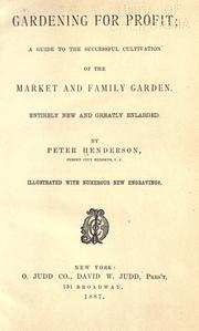 Front cover of Gardening for profit by Peter Henderson
