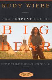 Cover of The temptations of Big Bear by Rudy Henry Wiebe