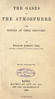 Front cover of The gases of the atmosphere by Ramsay, William