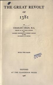 Front cover of The great revolt of 1381 by Charles William Chadwick Oman