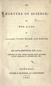 Cover of The martyrs of science by Sir David Brewster