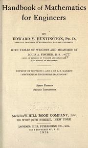 Cover of Handbook of mathematics for engineers by Edward Vermilye Huntington