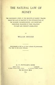 Front cover of The natural law of money by Brough, William