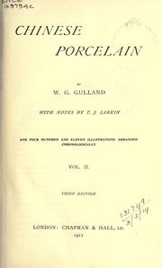 Front cover of Chinese porcelain by W. G. Gulland