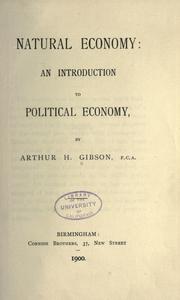 Front cover of Natural economy by Arthur H. Gibson