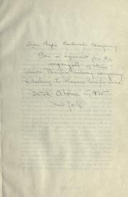 Cover of Plan and agreement for the reorganization of the Union Pacific Ralway Company, including its Kansas Pacific lines; dated October 15, 1895 by Union Pacific Railroad Company.