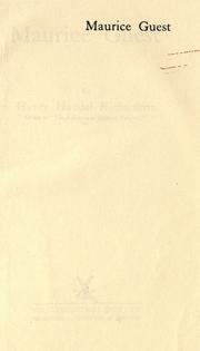 Cover of Maurice Guest by Ethel Florence Lindesay Richardson