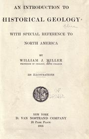 Front cover of An introduction to historical geology by Miller, William J.