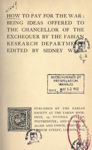 Front cover of How to pay for the war by Fabian Research Department.
