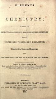 Front cover of Elements of chemistry by J. L. Comstock