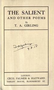 Front cover of The salient and other poems by T.A Girling